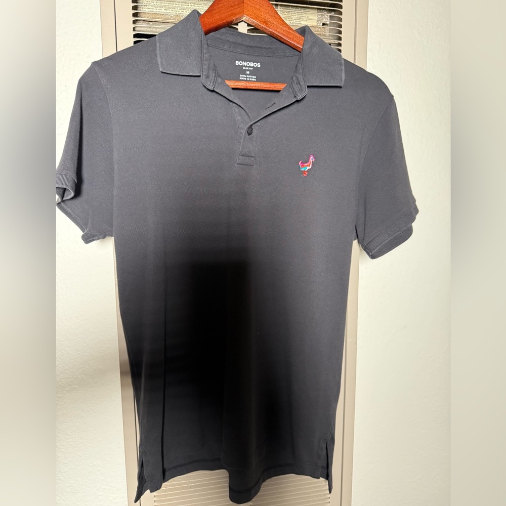 Bonobos Black Polo Shirt Classic Style Short Sleeves
